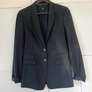 Boss Hugo Boss Women's Black Blazer Size 6 Tapered Professional Suit